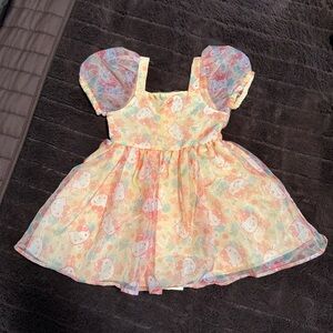 Hello Kitty Floral Pink and yellow Dress